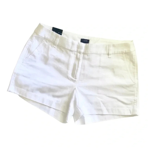 NWT J.Crew Factory White 3.5" Chino Shorts - Picture 2 of 5